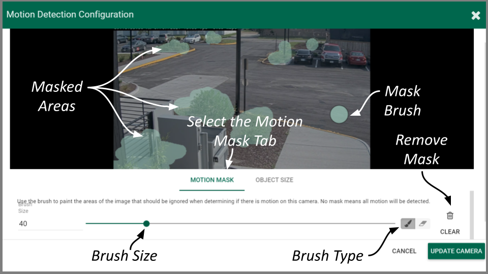 Advanced Settings Motion Detection Orchid Alto VMS Administrator