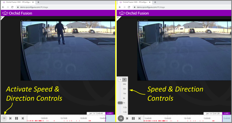 Playback Speed Control Orchid Fusion/Hybrid VMS User Guide 2.16
