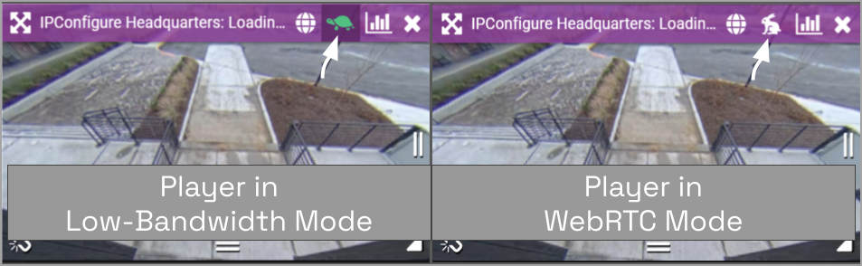 Mode Embedded Player Changing Player Mode or Stream - Orchid Hybrid/Fusion VMS User Guide - 23.3