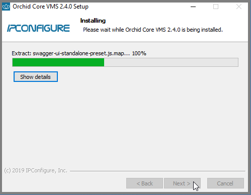 Sample Installation Screen