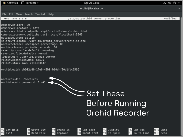 How to Edit Configuration Files in Red Hat - Orchid Recorder ...