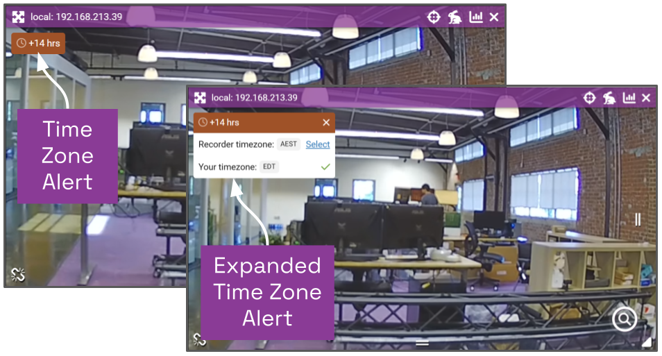 Time Zone Alert - Orchid VMS User Guide - 25.6
