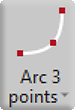Arc over 3 points button on FlexiCAD