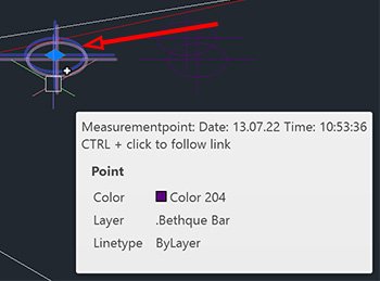 AutoCAD Measurement Point link