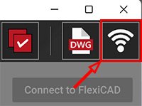 Connect to FlexiCAD button in Flexijet Viewer