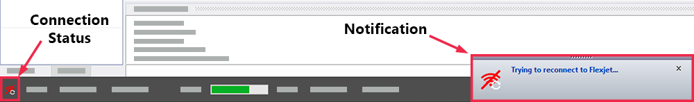 Flexijet Stone connection status reconnecting