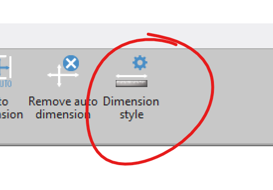 Dimension Style button