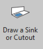 Draw a Sink or Cutout button