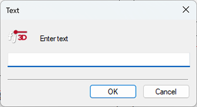 Enter text dialog window