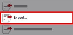 Export from File Menu