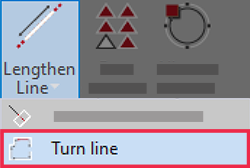 FlexiCAD Turn Line Button