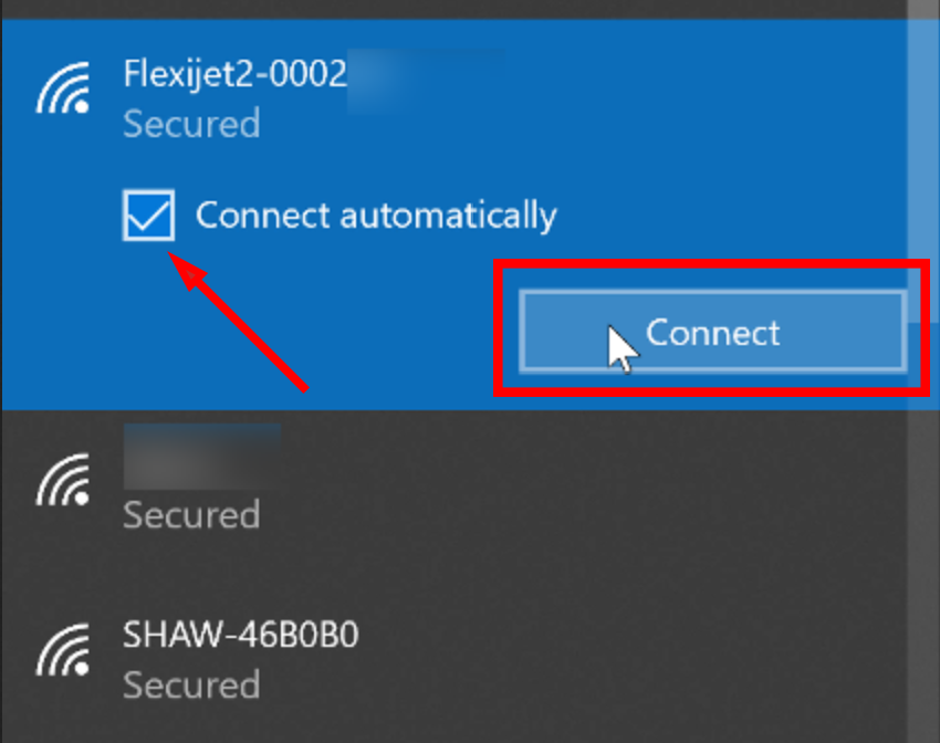 Windows Wifi Connect to Flexijets Network