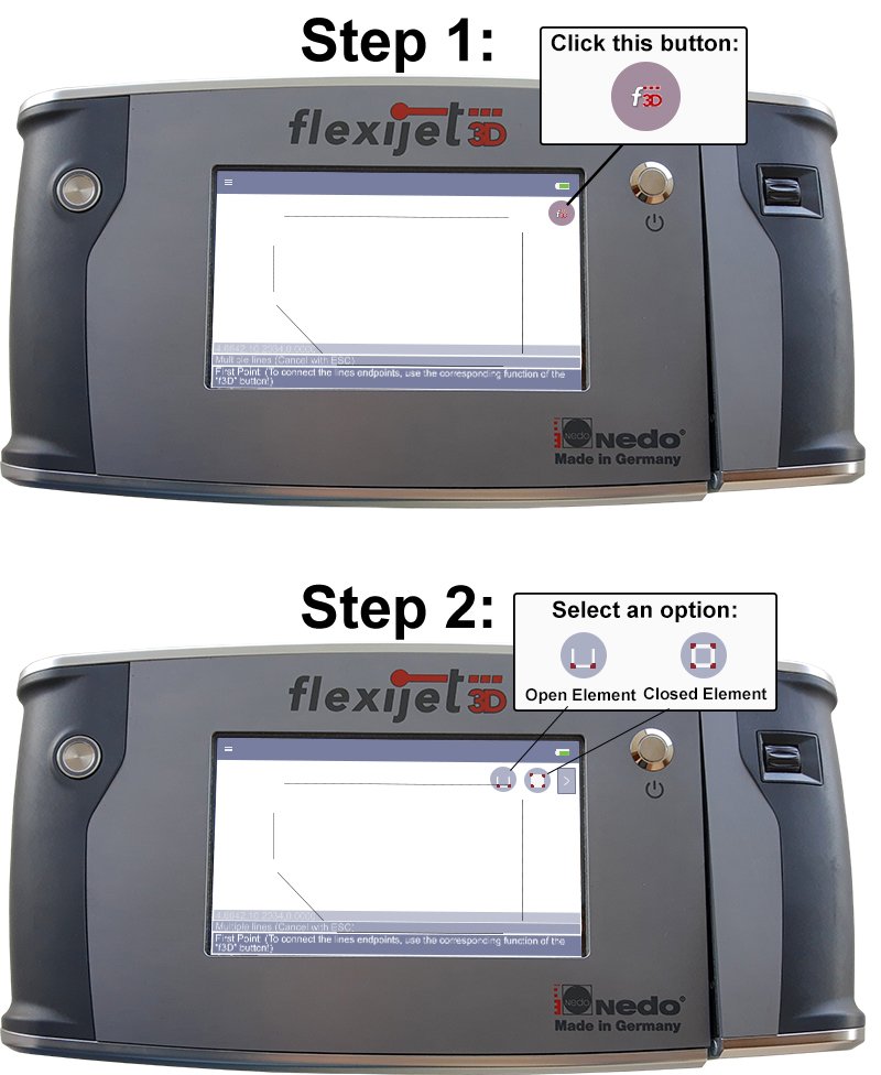 Flexijet screen showing Auto-Fillet buttons