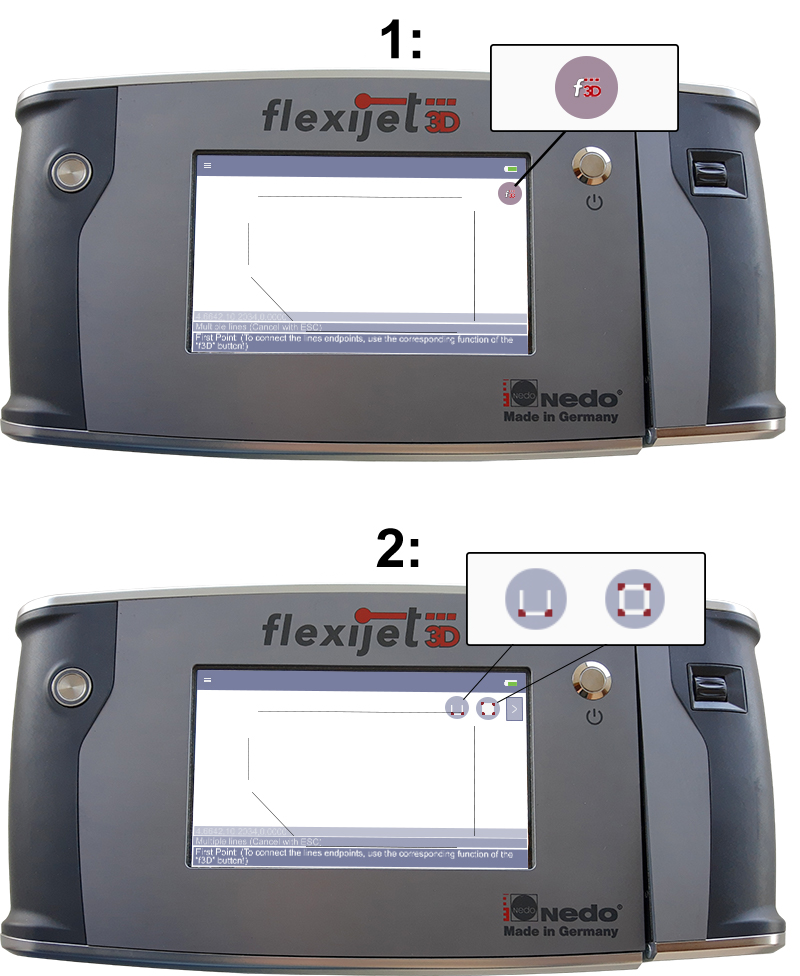 Flexijet screen showing Auto-Fillet buttons
