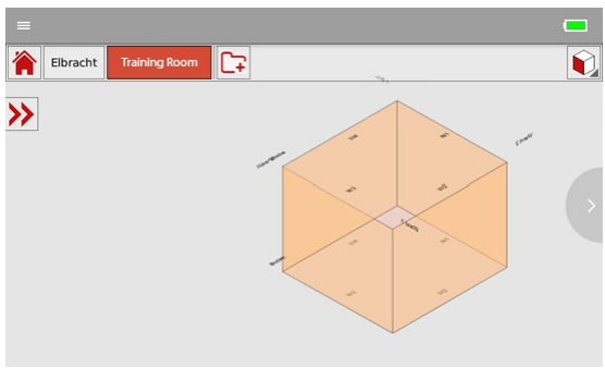 Flexijet screenshot completed room measurement