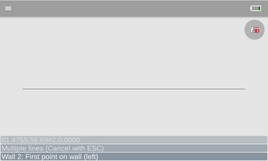Flexijet screenshot wall 2 room measurement