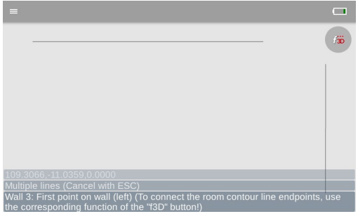 Flexijet screenshot wall 3 room measurement