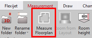 Measure Floorplan button on Measurement Ribbon in FlexiCAD