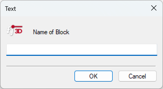 Name of block dialog window