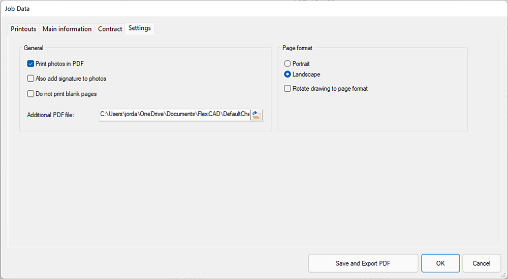 PDF tool window - Settings tab