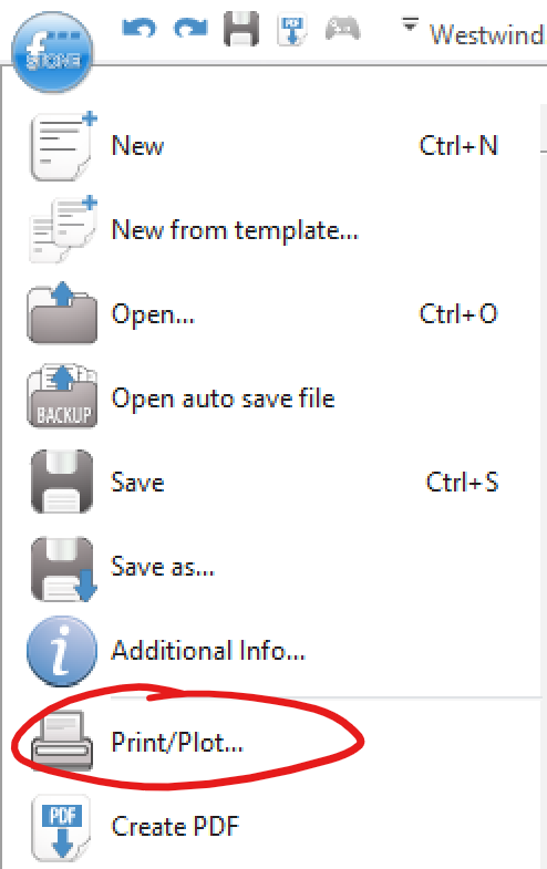Print/Plot in File Menu