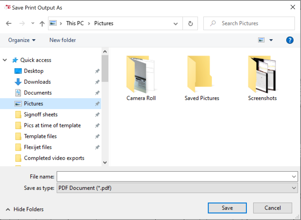 Print/Plot save Print As