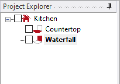 Project Explorer with Waterfall folder active