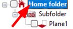 Project explorer with Home folder highlighted