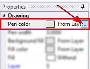 Properties showing 'Pen Color'