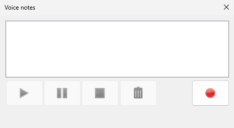Record Voice notes FlexiCAD Window