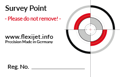 Survey point location sticker