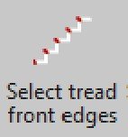 Select tread front edges button