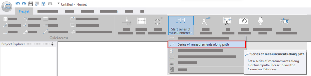 Define Series of Measurements window with Parallel to Plane parts highlighted