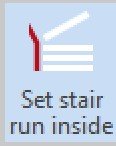 Set stair run inside button