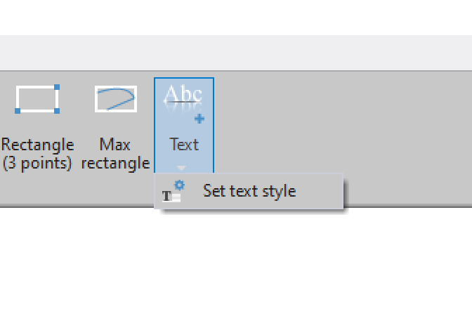Set Text style button