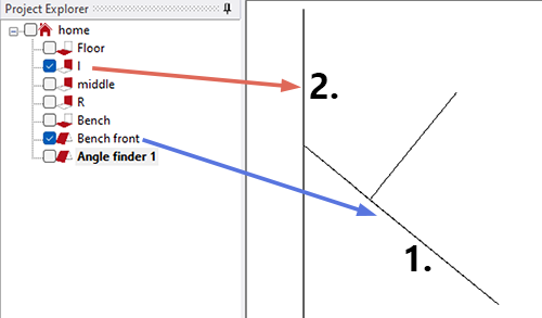 Shower angles show folders transecting