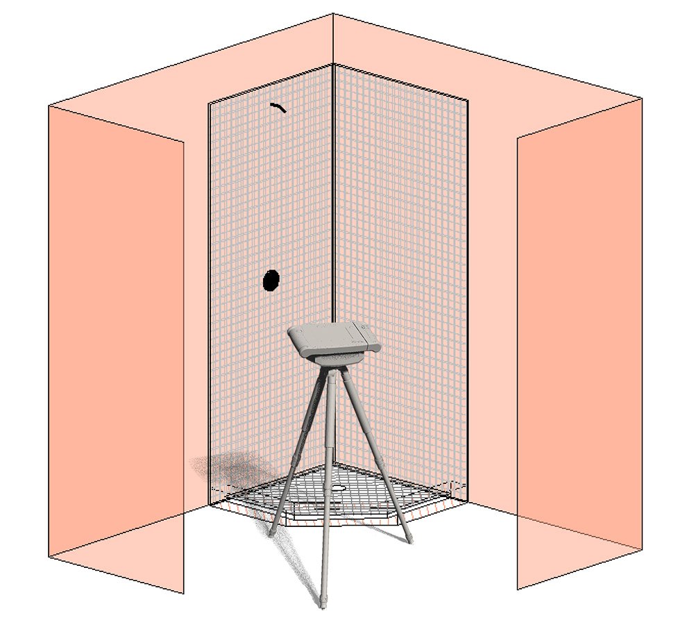 Shower glass measurement example 1