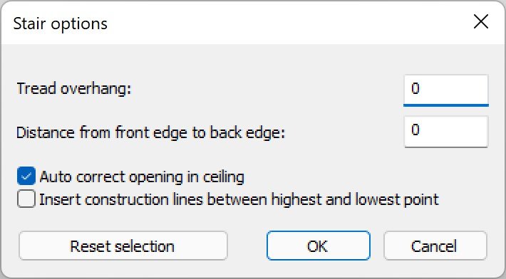 Stair options window