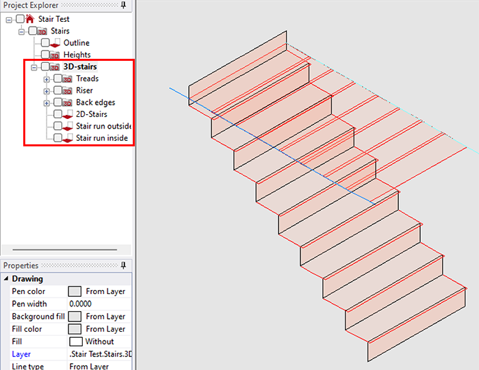 Stairs completed calculation software view