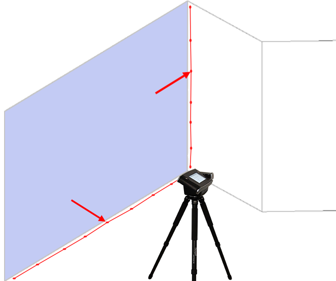 Wall where to measure with Flexijet