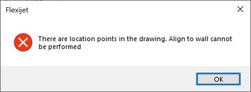 Warning - can't use align function if there are location points