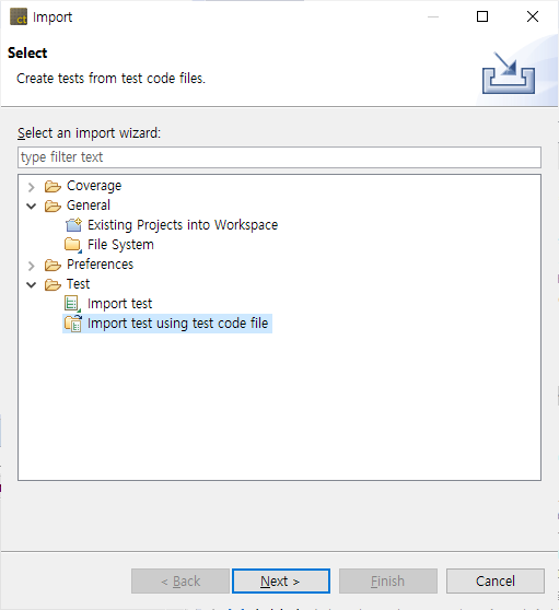 Test − Import test using test code file - User Manual - 3.7