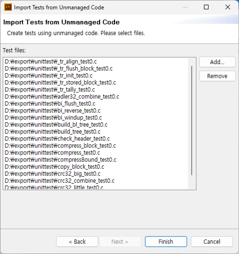 Test − Import Tests from Unmanaged Code - User Manual - 2025.06