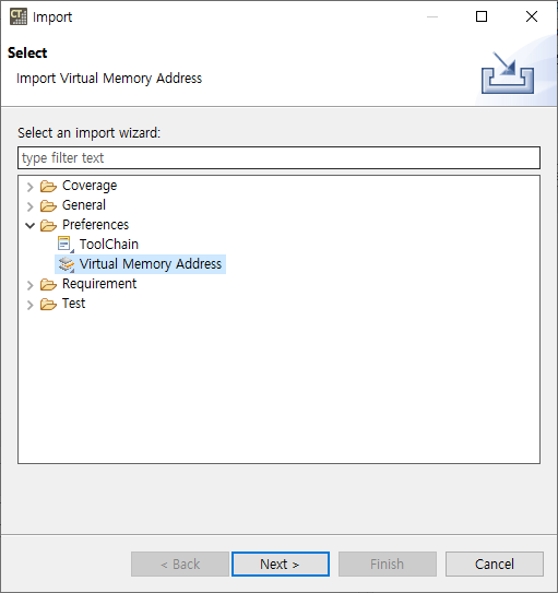 Preferences − Virtual Memory Address - User Manual - 3.7