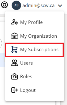 Figure 2 - DCLM primary drop-down menu