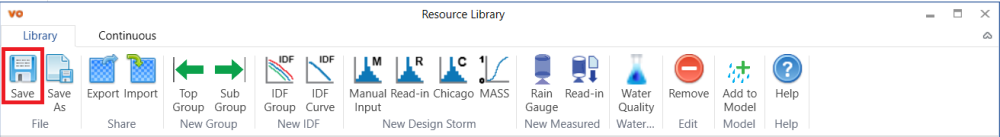 Step 3: Add Temperature Data to the Resource Library - Visual OTTHYMO - 6