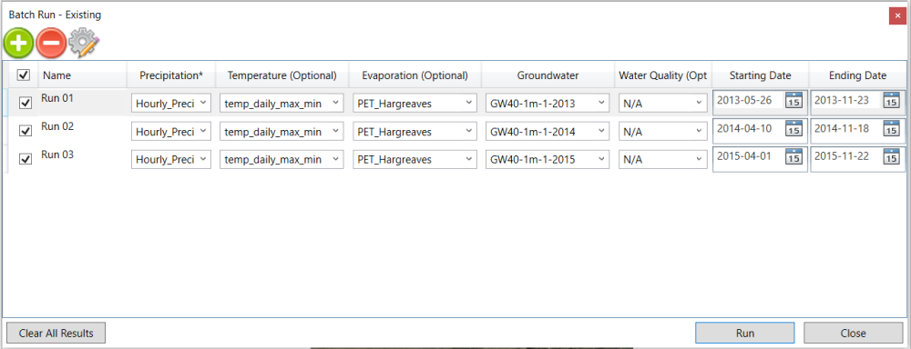 Step 8: Setup Batch Simulation and Run the Model - Visual OTTHYMO - 6