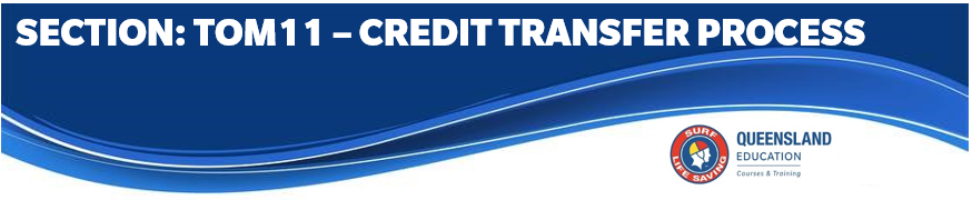 CREDIT TRANSFER PROCESS - Training Operations Manual - 1