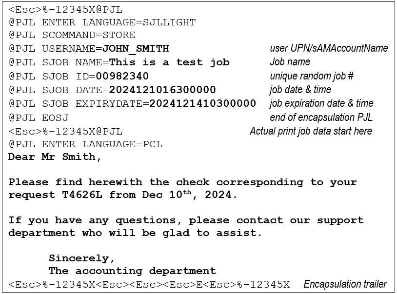 Celiveo secure print job doe AS/400 and mainframes