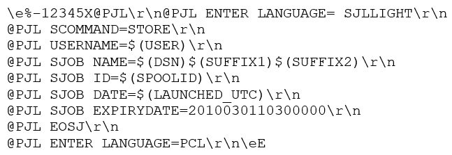 Celiveo SAP secure print job header